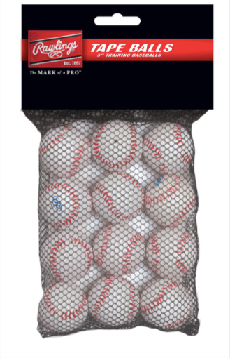 Rawlings 5" tape balls. Net med 12 stk.